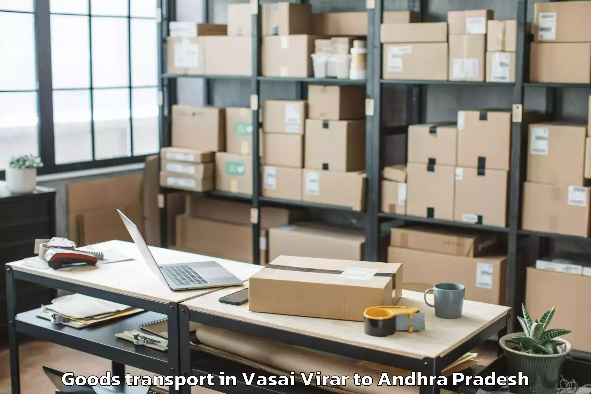 Top Vasai Virar to Vijayawada Goods Transport Available